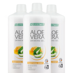 LR Lifetakt Aloe Vera Gel Bebível de Mel Set 3 Unidades