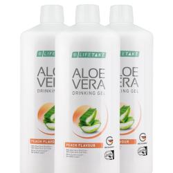 LR Lifetakt Aloe Vera Gel Bebível de Pêssego 3 Unidades 