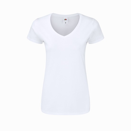 T-shirt Mulher Branca Iconic V-neck